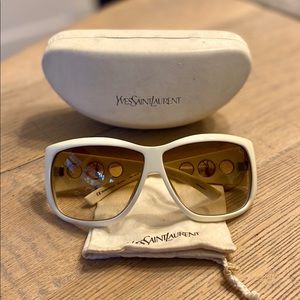 YSL White Sunglasses